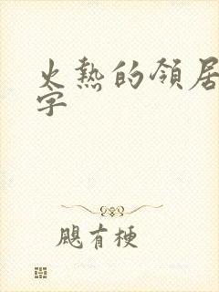 火热的领居中文字