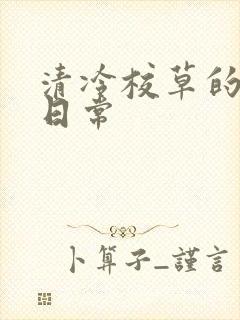 清冷校草的抹布日常