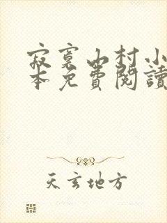 寂寞山村小说全本免费阅读