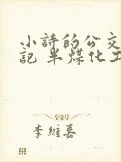 小诗的公交车日记 半煤化工