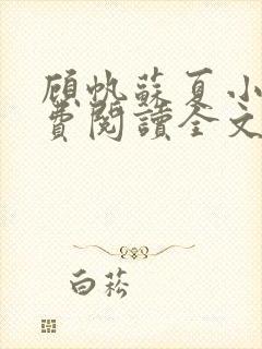 顾帆苏夏小说免费阅读全文