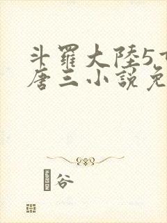 斗罗大陆5重生唐三小说免费阅读