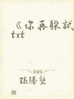 《你再躲试试》txt