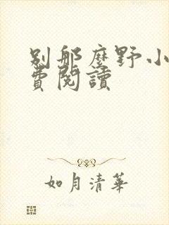 别那么野小说免费阅读