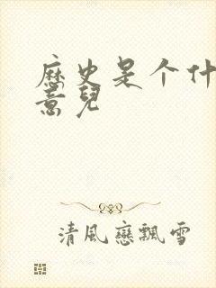 历史是个什么玩意儿