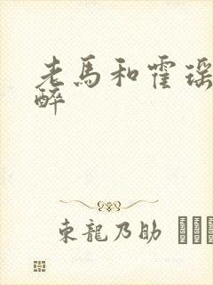 老马和霍瑶瑶喝醉