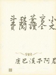 斗破苍穹小说免费阅读全文无弹窗