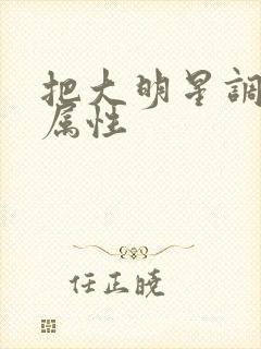 把大明星调成专属性