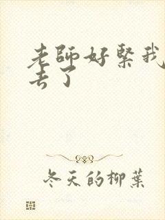 老师好紧我要进去了