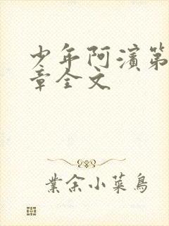 少年阿滨第13章全文