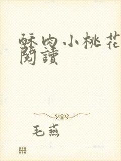 酥肉小桃花全文阅读