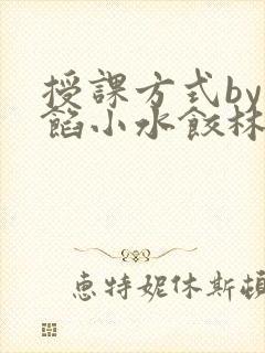 授课方式by肉馅小水饺林清