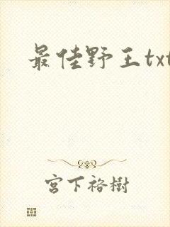 最佳野王txt