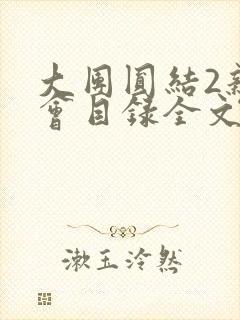 大团圆结2亲情会目录全文阅读视频