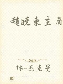 赵晓东主角小说