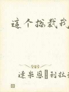 这个总裁我要了