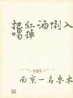 把红酒倒入b里喝掉