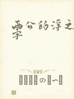 两公的浮之手中字