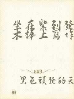 坐在紫到发黑的木棒上写作业