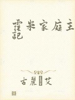 霍米家庭主妇日记