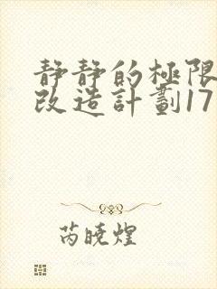 静静的极限自我改造计划17