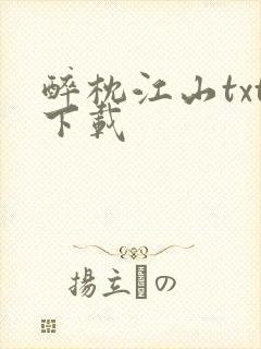 醉枕江山txt下载