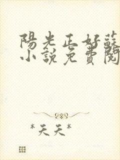 阳光正好苏玥玥小说免费阅读无弹窗