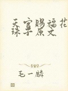 天官赐福花怜塞珠子原文