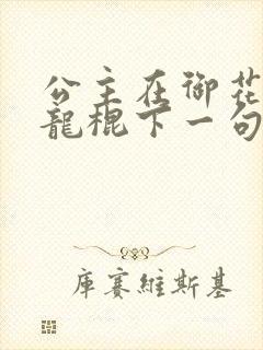 公主在御花园吃龙棍下一句