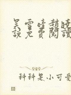 吴雪晴赵晓东小说免费阅读