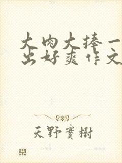 大肉大捧一进一出好爽作文