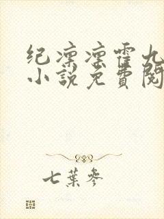 纪凛凛霍九霖的小说免费阅读在线
