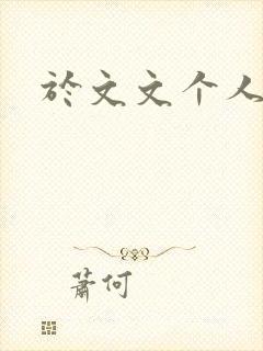 于文文个人简历