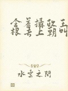 含着摄政王的紫根去上朝叫什么