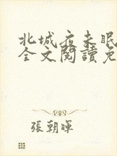 北城夜未眠小说全文阅读免费