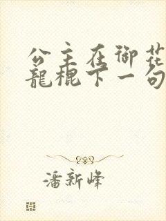 公主在御花园吃龙棍下一句