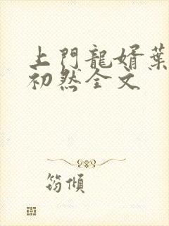 上门龙婿叶辰萧初然全文