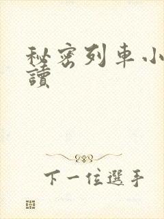 秘密列车小说阅读