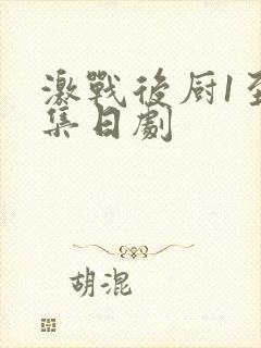 激战后厨1至5集日剧