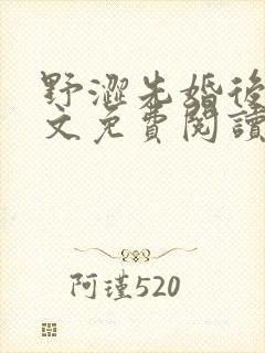 野涩先婚后爱全文免费阅读笔趣阁