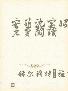 安萌沈宴昭小说免费阅读