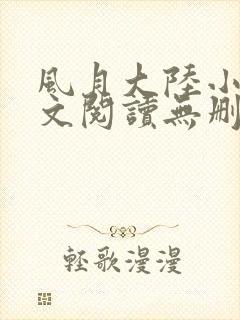 风月大陆小说全文阅读无删减