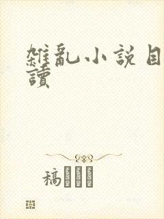 杂乱小说目录阅读