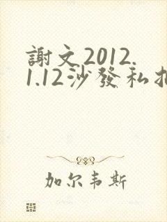 谢文2012.1.12沙发私拍