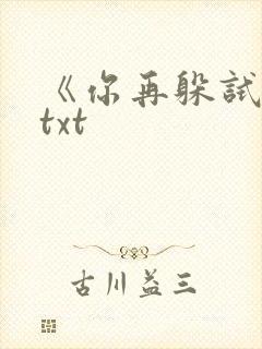 《你再躲试试》txt