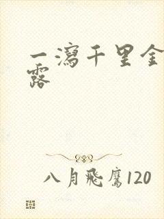 一泻千里金银花露