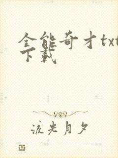 全能奇才txt下载