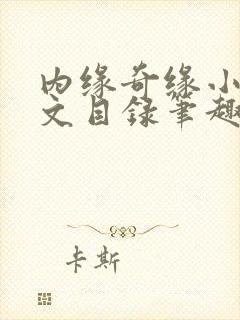 内缘奇缘小说全文目录笔趣阁