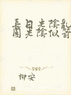 长日光阴乱作一团光阴似箭时渺渺笔