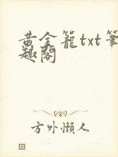 黄金笼txt笔趣阁